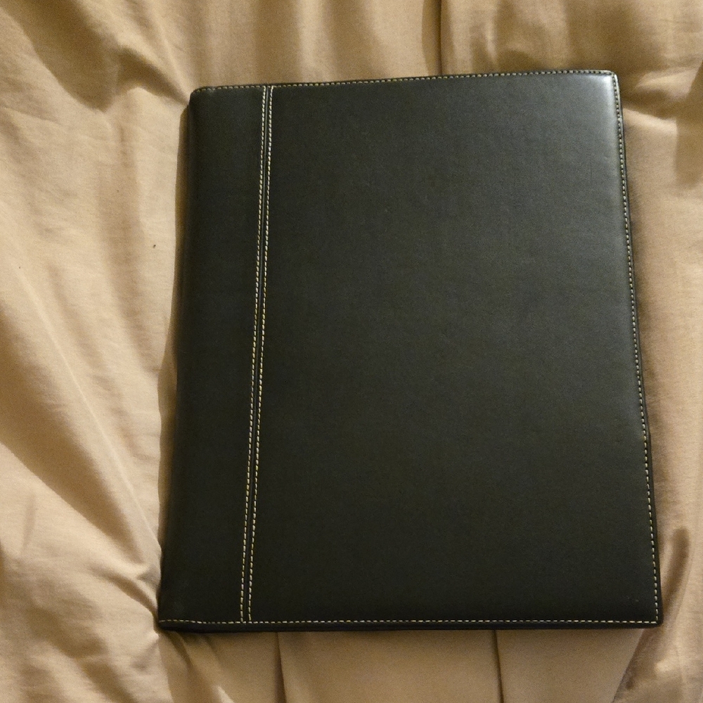 Coach Black Leather Padfolio
